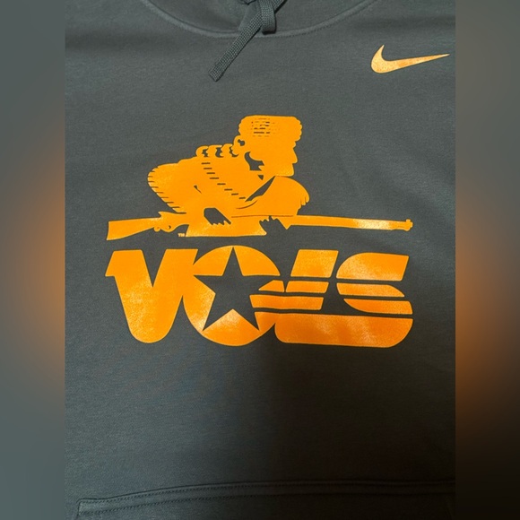 Tennessee Volunteers Nike Vintage School Logo Pullover Hoodie - Charcoal XL NWT - Picture 2 of 8